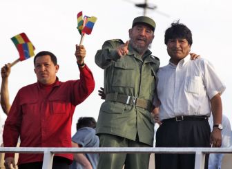 Los extintos líderes Fidel Castro y Hugo Chávez crearon la ALBA,el Presidente boliviano Evo Morales ha continuado el legado.